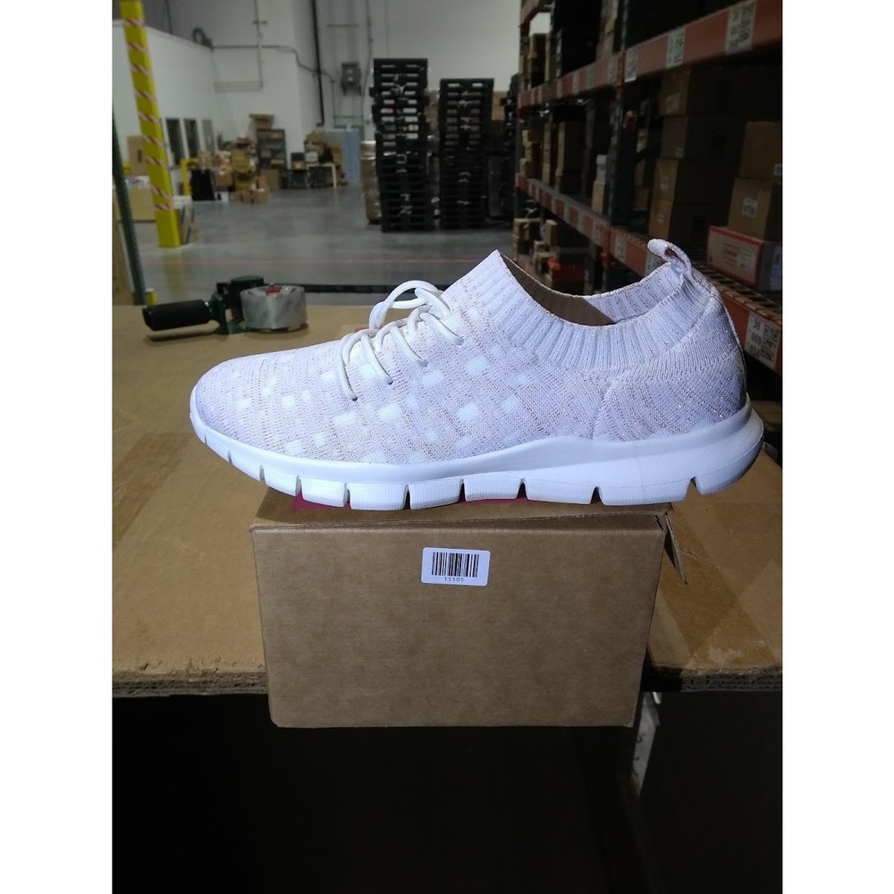 Bernie Mev "Plush" Lace-up Sneaker White/Rose Size: 40
